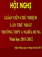 Tập huấn công tác chủ nhiệm trường Nghĩa Hưng A