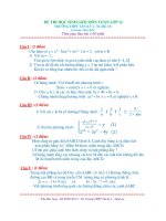 ĐỀ THI HSG TOÁN 12 THPT TÂN KỲ 2010 - 2011