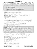 Bất đẳng thức về Mũ và Logarit