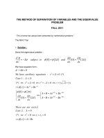 THE METHOD OF SEPARATION OF VARIABLES