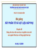 RÂY PHÂN TỬ VÀ VẬT LIỆU HẤP PHỤ