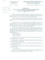 Thông báo Áp dụng tiền thưởng theo NĐ42/NĐ-CP