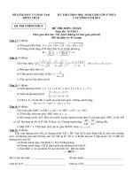 Đề HSG cấp tỉnh môn Toán 10-11