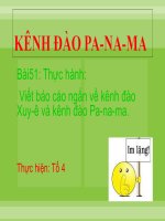 bài thục hành kênh đào Panama