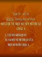 MY THUAT 9 - TIET 19 - SO LUOC MY THUAT CHAU A