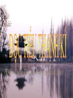 ĐỘC TIỂU THANH KÝ