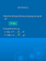 Khối lượng riêng - trọng lượng riêng