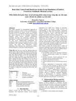 điều khiển thời gian thực và mô phỏng phần cứng trong vòng lặp các tầu mặt nước để làm đa nhiệm vụ trên biển