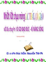 Chuyên đề tháng 10/2011: Giáo dục đạo đức và kĩ năng sống cho học sinh THCS