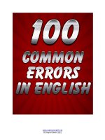 free sample 100 common errors in english