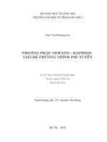 PHƯƠNG PHÁP NEWTON RAPHSON GIẢI hệ PHƯƠNG TRÌNH PHI TUYẾN