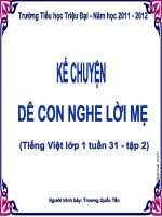 DÊ CON NGHE LỜI MẸ