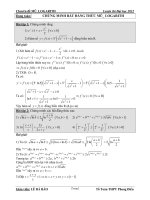 BĐT Mũ và Logarith (tham khảo)