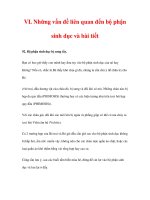 NHỮNG VẤN ĐỀ LIÊN QUAN ĐẾN SINH DỤC