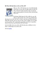 Để Office 2003 đọc được file Office 2007