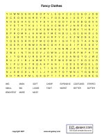 Wordsearch Fashion 1