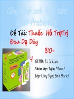 ý tưởng sản xuất thuốc trị đau dạ dày probiotics