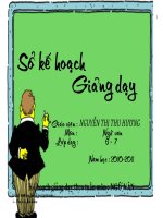 sổ kế hoạch giảng dạy nv 6-7