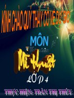 BÀI THAO GIẢNG MÔN MỸ THUẬT L4