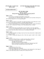 Đề HSG cấp tỉnh môn sinh 10-11