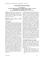 on decoupled parallel manipulators