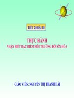 Thực hành : Nhận biết đặc điểm môi trường đới ôn hòa