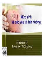 Các loại tỉ suất sinh_Dân số học