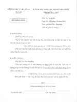 Đề thi chọn học sinh giỏi môn Ngữ văn TP.Hà Nội năm 2011