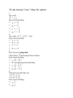 Ôn tập chương I Toán 7 bằng trắc nghiệm