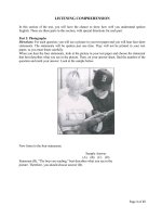 Đề thi nghe toeic - luyện thi nghe toeic 1 đầy đủ audio và answer key