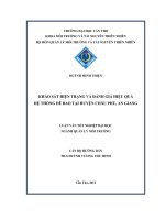 Khảo sát hiện trạng và đánh giá hiệu quả hệ thống đê bao tại huyện châu phú, tỉnh an giang