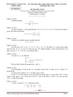 Đề thi chọn HSG tỉnh Đồng Tháp (2011-2012)