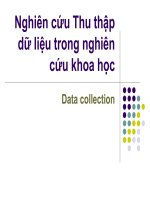 thu thập dữ liệu trong nghiên cứu khoa học