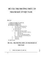 Thị trường thức ăn nhanh KFC ở Việt Nam