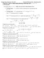 BÀI TẬP PHƯƠNG TRÌNH VÀ HỆ PHƯƠNG TRÌNH (PHẦN 2)