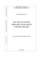 Dạy   học cốt truyện trong bài văn kể chuyện ở trường tiểu học