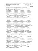 Đề thi thử TN THPT môn Anh 2