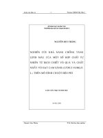 Nghiên cứu khả năng chống tăng lipid máu của một số hợp chất tự nhiên từ dịch chiết vỏ quả và chất nhầy vỏ hạt cam sành (citrus nobilis l ) trên mô hình chuột béo phì