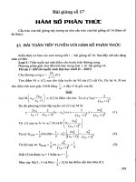 Chuyên đề 17-Hàm số phân thức
