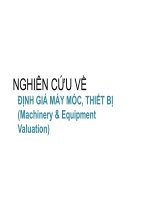 nghiên cứu về định giá máy móc thiết bị