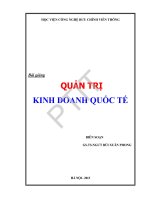 Bài giảng QUẢN TRỊ  KINH DOANH QUỐC TẾ
