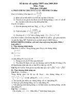Đề thi thử TN THPT 2009-2010 môn Toán