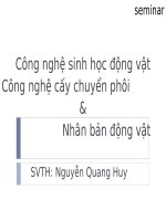 Đề tài: Công nghệ sinh học động vật, công nghệ cấy chuyển phôi và nhân bản động vật