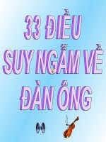 33 điều suy ngẫm về đàn ông