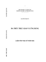 Đa thức trực giao và ứng dụng