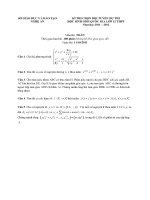 Nghệ An - Đề thi chọn đội tuyển dự thi HSG quốc gia