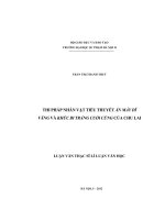 Thi pháp nhân vật tiểu thuyết Ăn mày dĩ vãng và Khúc bi tráng cuối cùng của Chu Lai