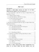 thực trạng và giải pháp hoàn thiện hoạt động marketing của công ty cổ phần thiết bị giao thông vận tải vietraco