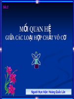 moi quan he giua cac loai hc vo co