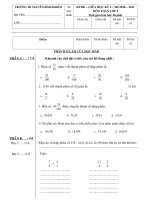Đề thi Giữa HKI TV&Toán Lớp 5